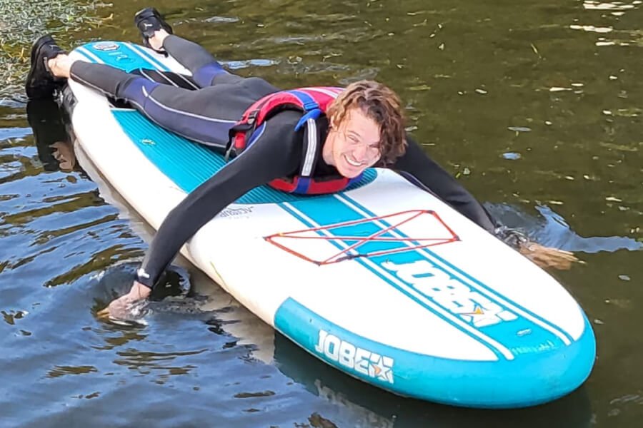 Staff training on the water